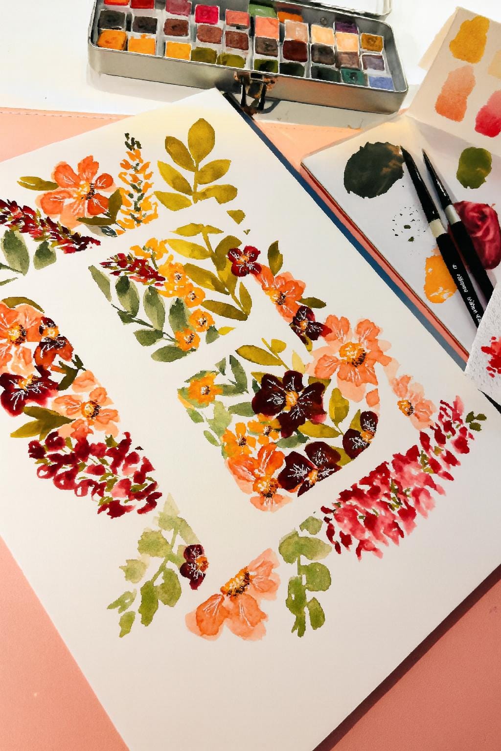 Aquarelle Surprise Personnalisée A4 | Illustration Unique sur Papier 100% Coton