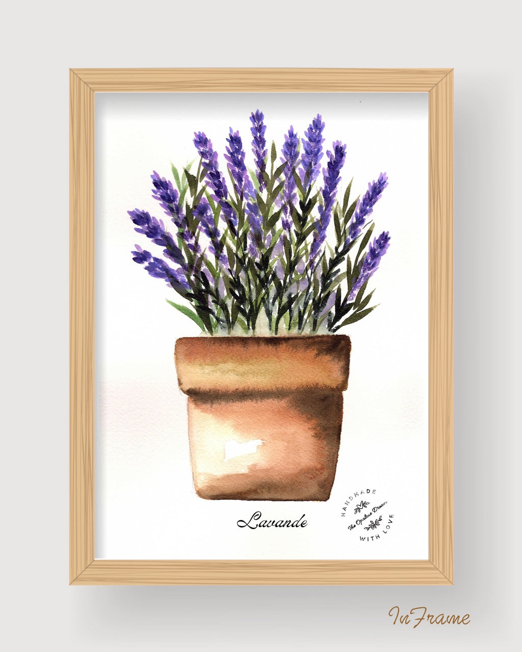 Impression Aquarelle Lavande A4 | Illustration Florale Provence (21 x 30 cm)