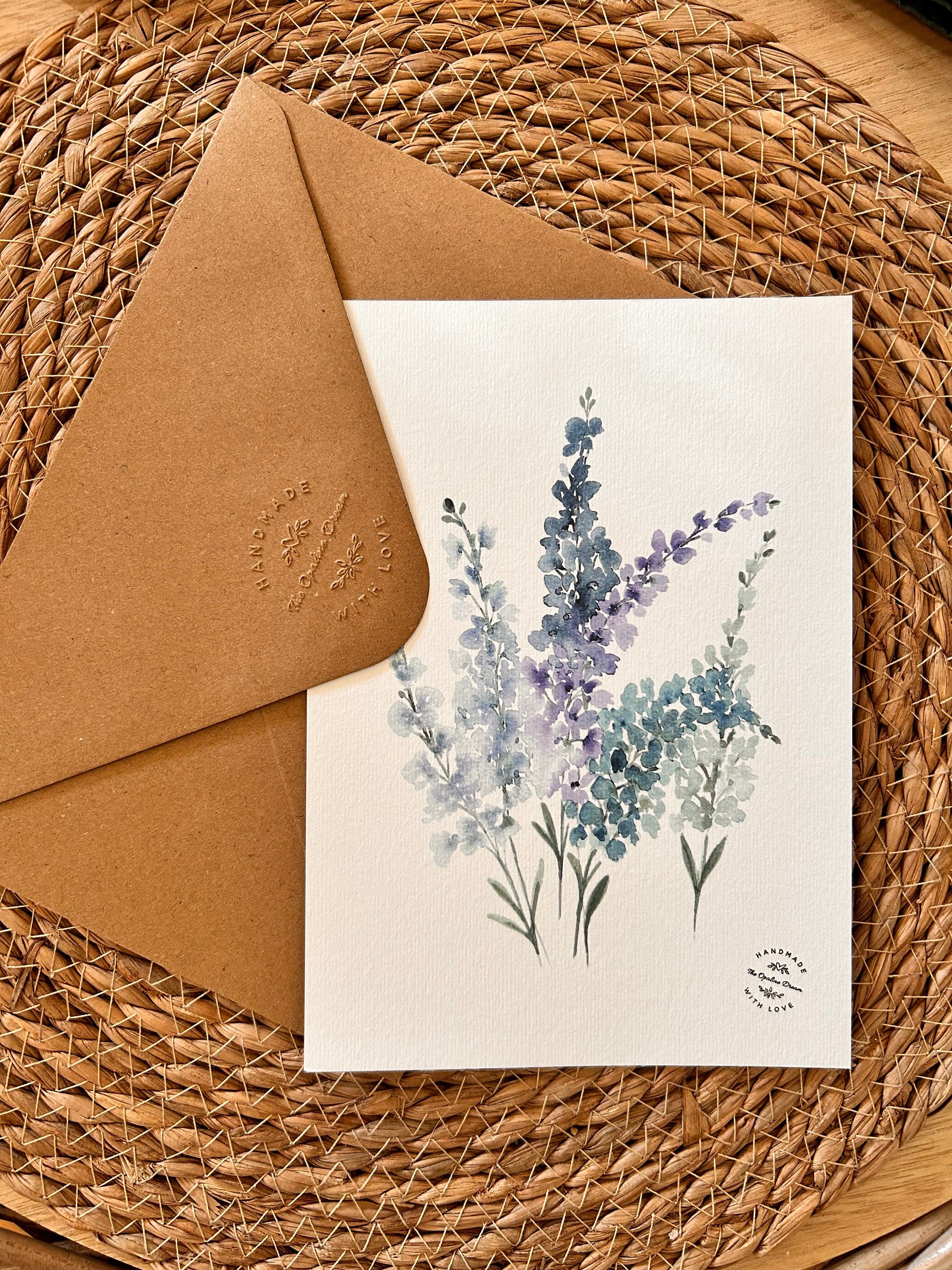 Carte Aquarelle Toutes Occasions | Illustration Originale A5 + Enveloppe Kraft