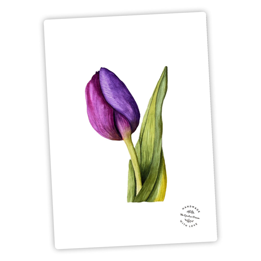 Impression Aquarelle Tulipe A4 | Illustration Florale sur Papier 300g
