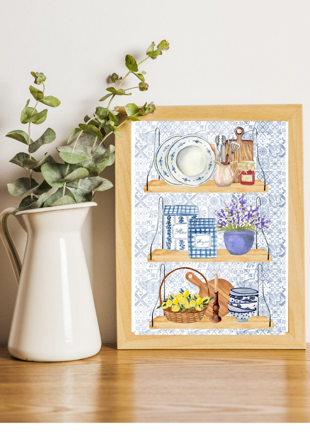 Impression Aquarelle "Les Trésors de ma Cuisine" A4 | Illustration Bucolique