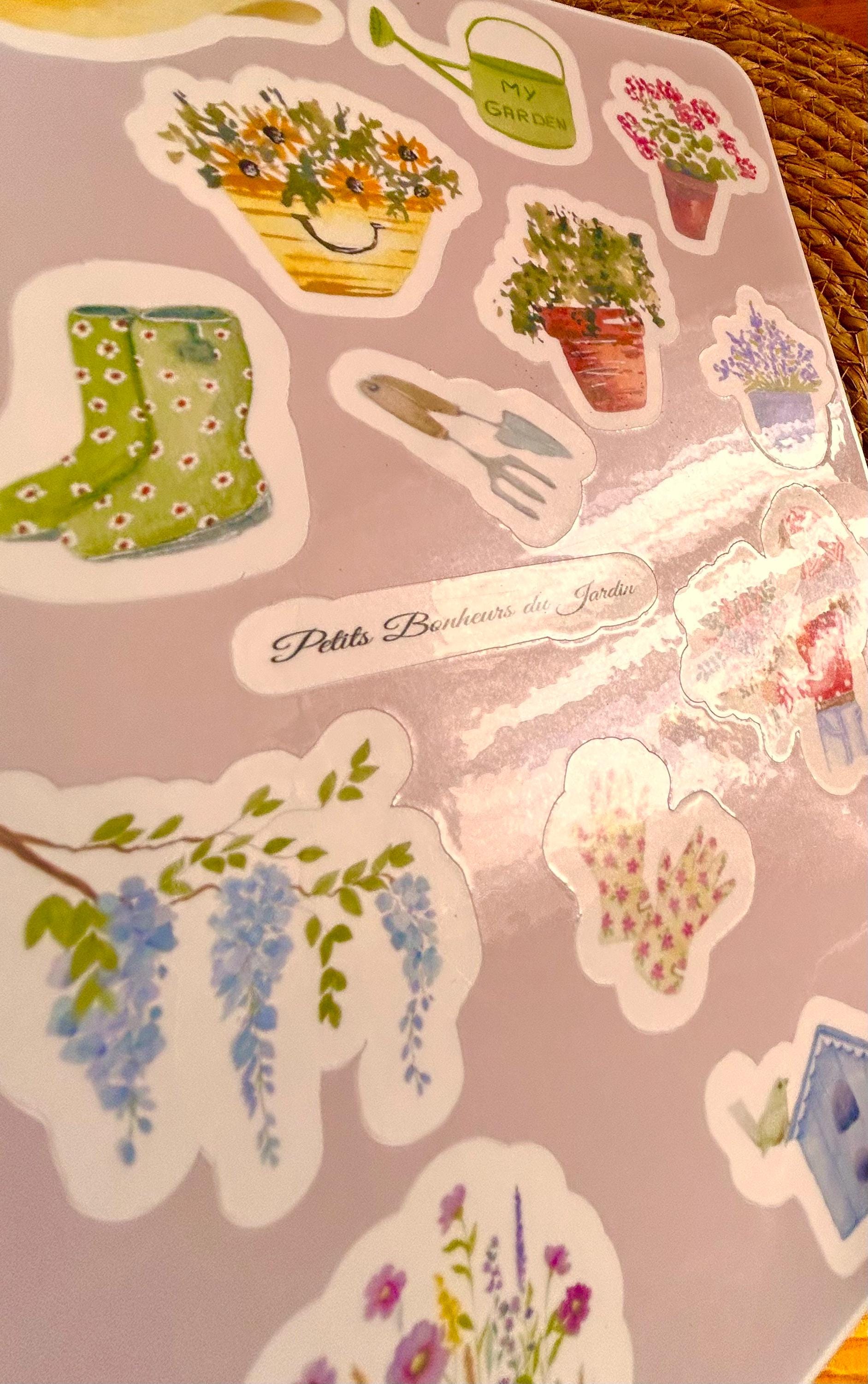 Planche Stickers Aquarelle Jardin Printanier A5 | Édition Limitée