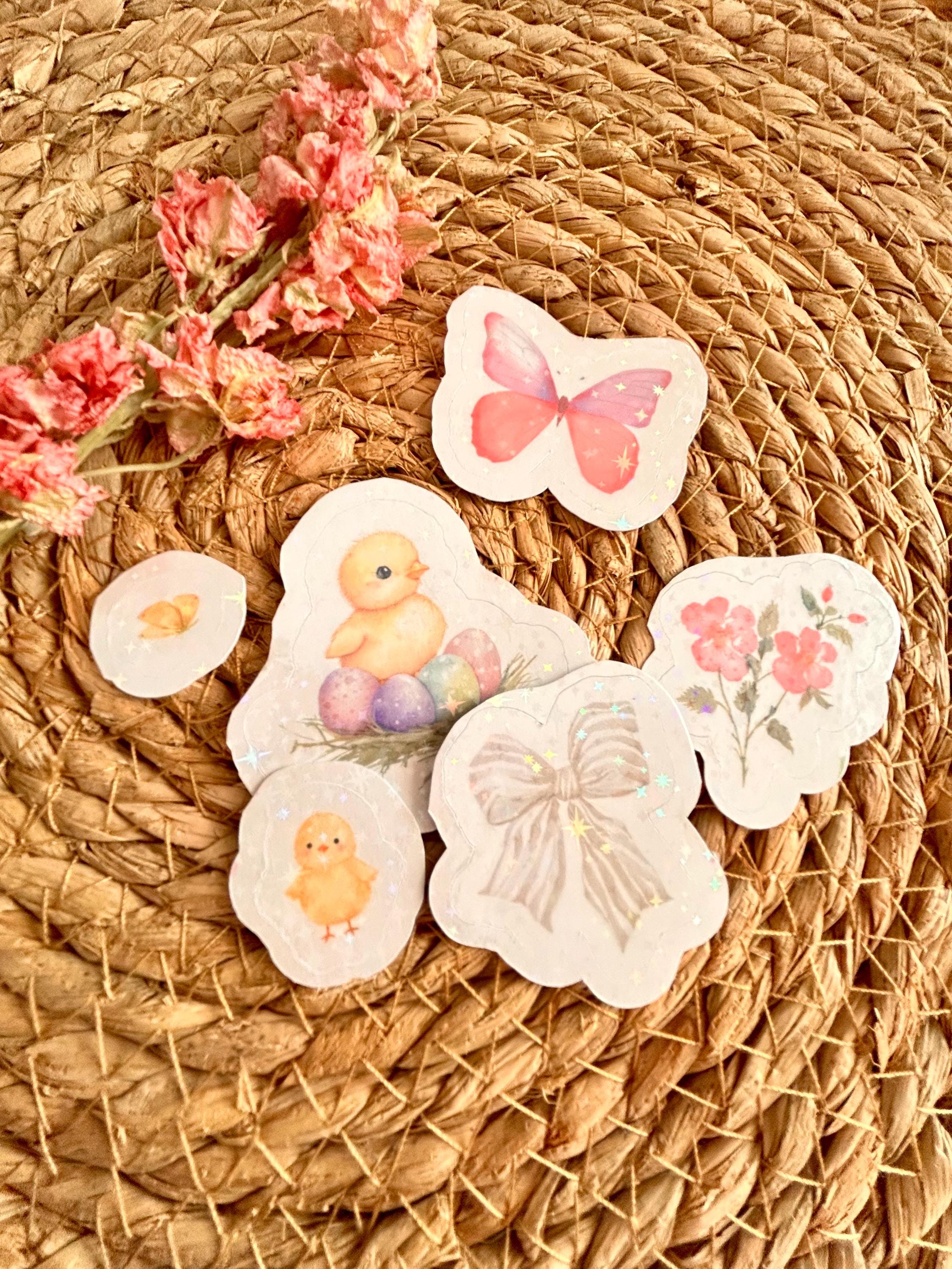 Planche Stickers Aquarelle Pâques Printanière A5 | Édition Limitée