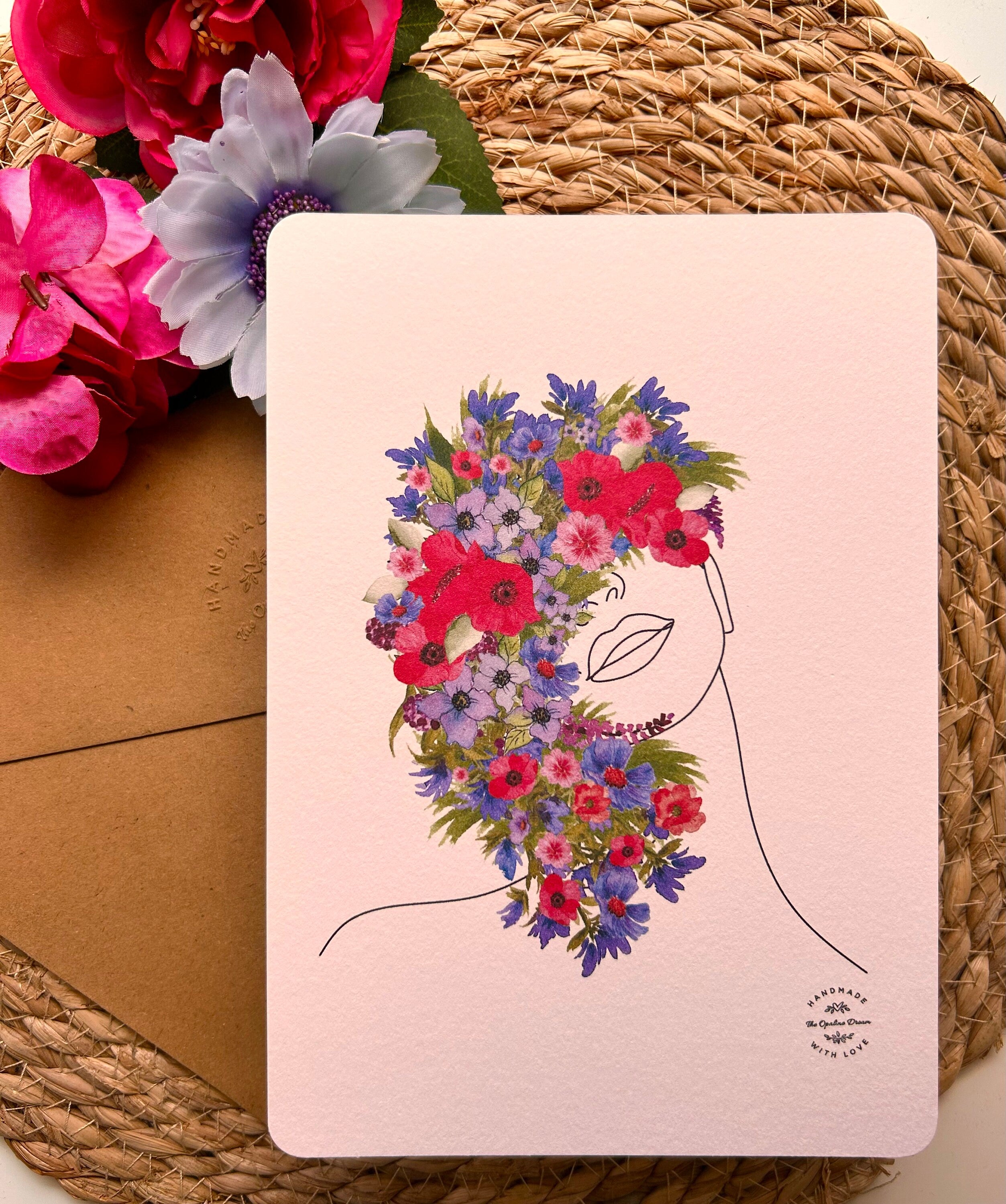 Carte Aquarelle Toutes Occasions | Illustration Originale A5 + Enveloppe