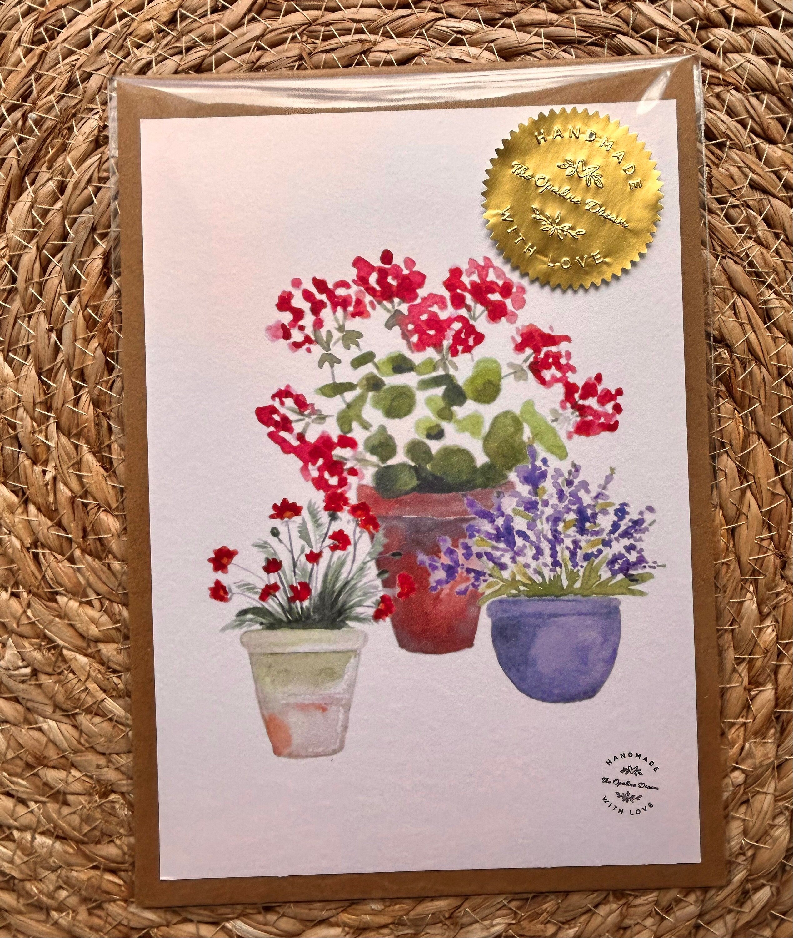 Carte Aquarelle Toutes Occasions + Enveloppe Kraft | Reproduction d'Originale A5