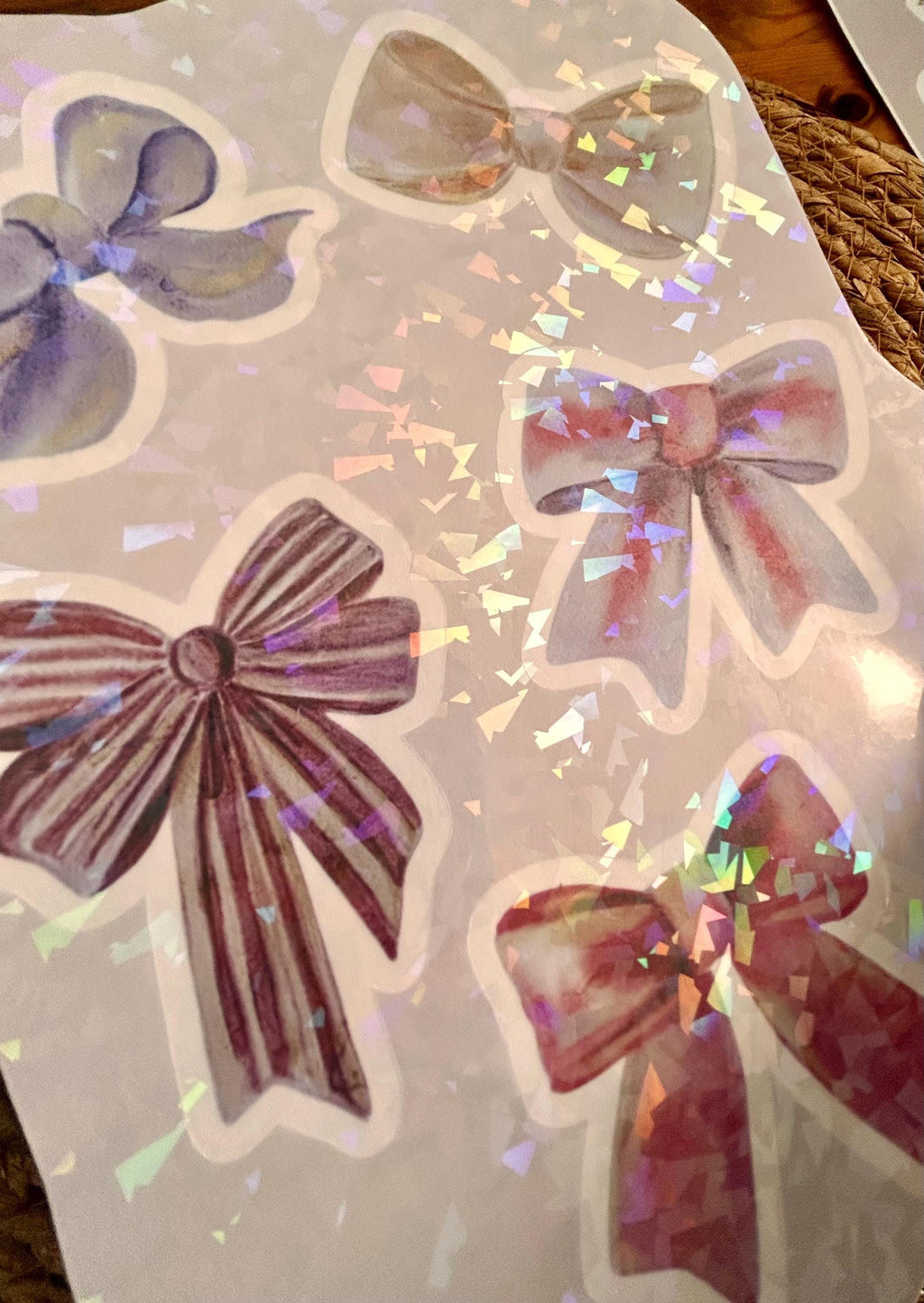 Planche Stickers Rubans Aquarelle Holographiques A5 | Édition Limitée