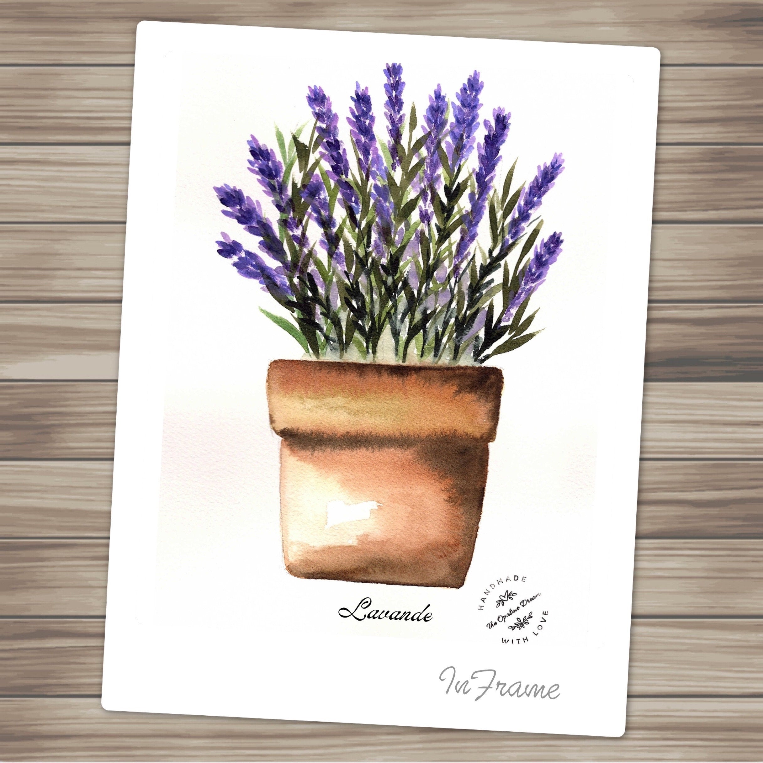 Impression Aquarelle Lavande A4 | Illustration Florale Provence (21 x 30 cm)