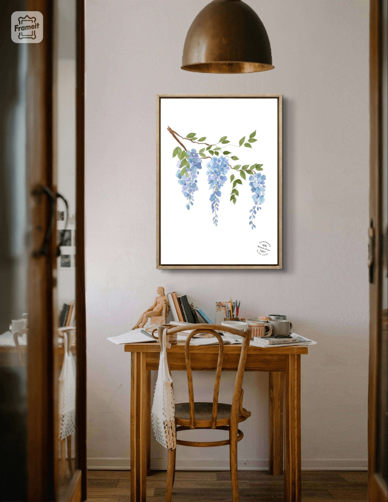 Impression Aquarelle Glycine | Illustration Florale sur Papier 300g