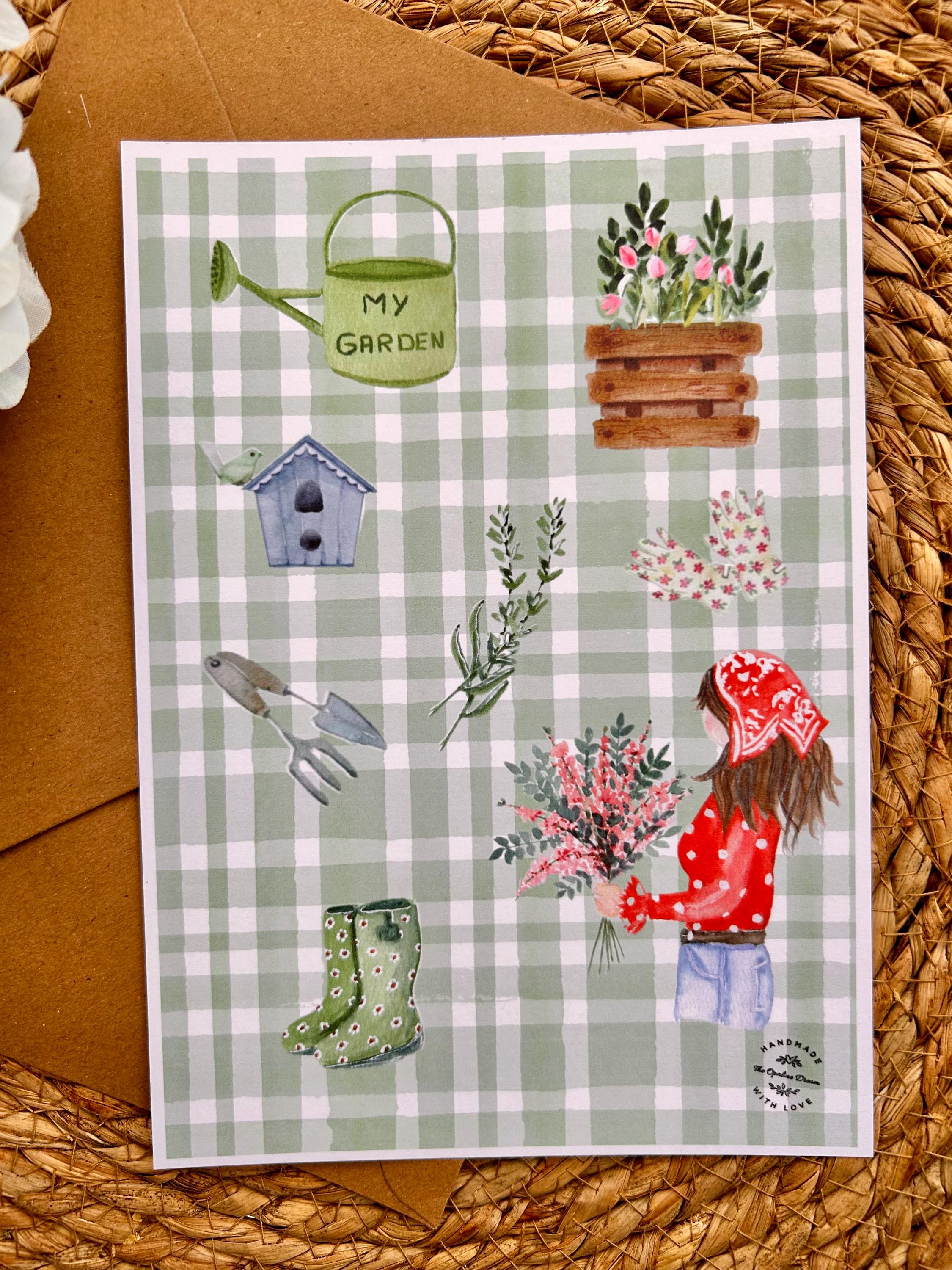 Carte Aquarelle Originale A5 | Illustration Artisanale + Enveloppe