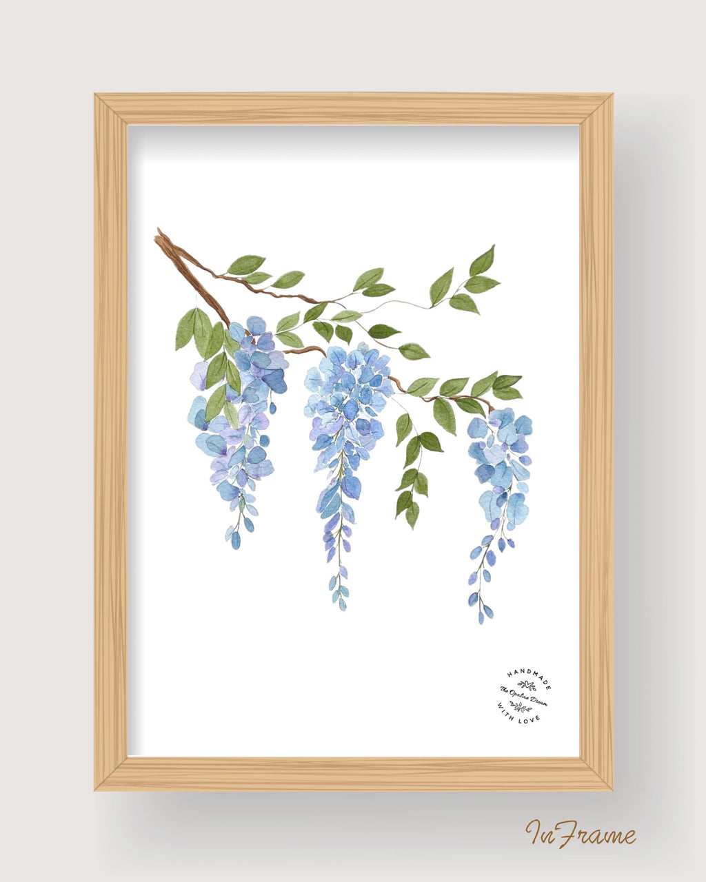 Impression Aquarelle Glycine | Illustration Florale sur Papier 300g