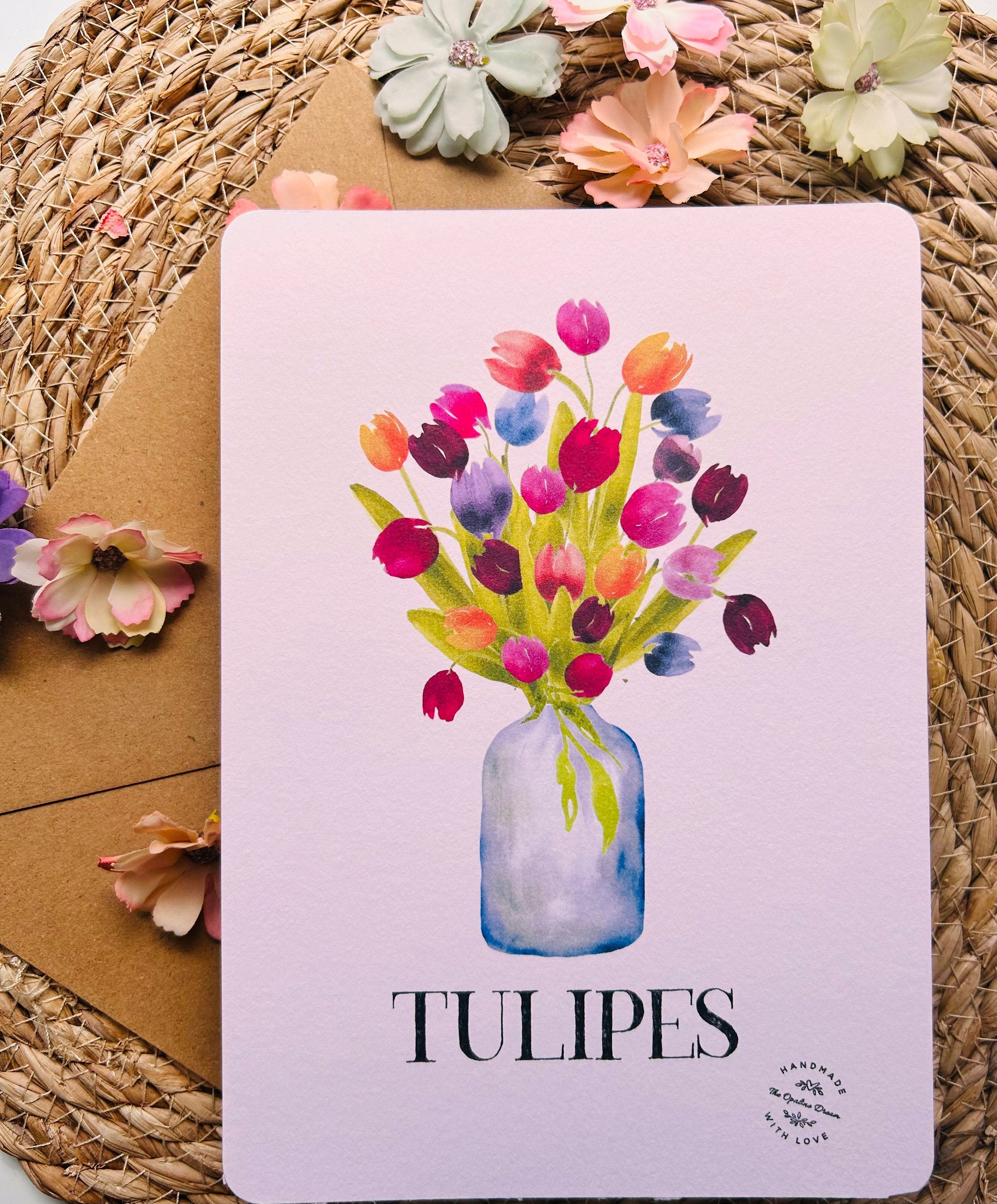 Carte Aquarelle Toutes Occasions | Illustration Originale A5 + Enveloppe