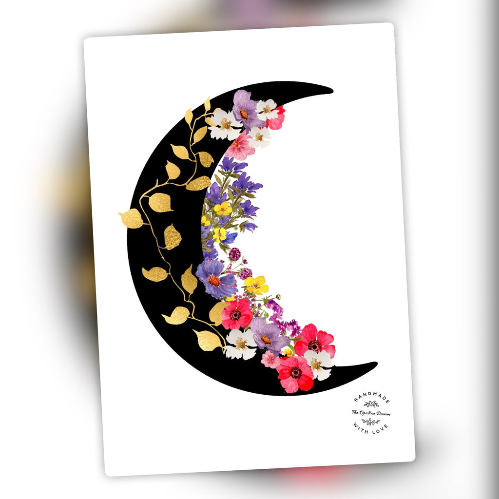 Impression Aquarelle Fleur de Lune A4 | Illustration Botanique à Encadrer