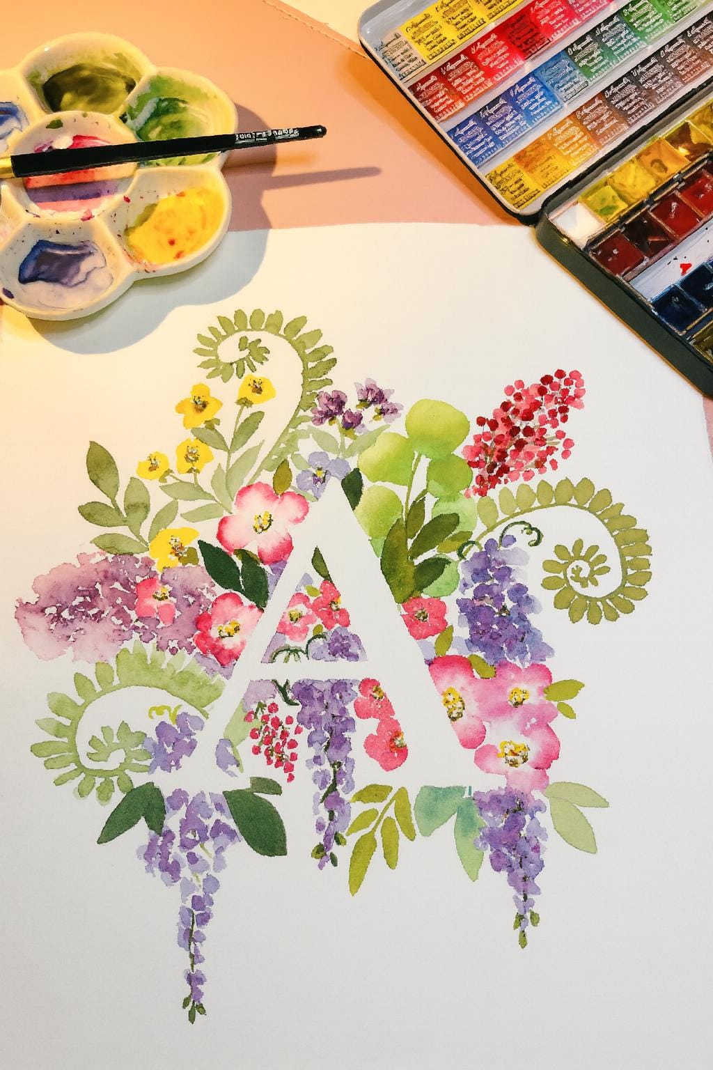 Aquarelle Surprise Personnalisée A4 | Illustration Unique sur Papier 100% Coton