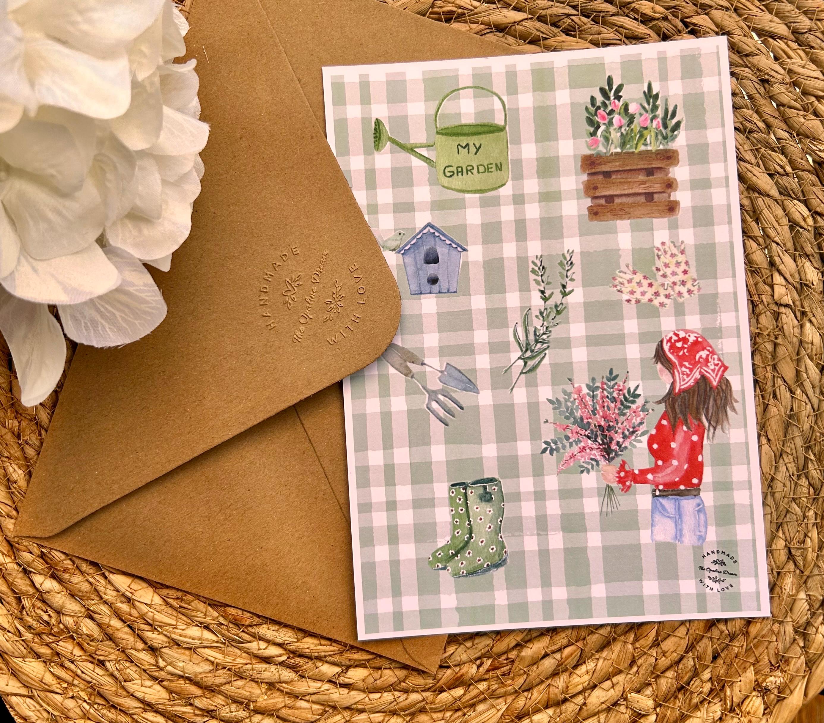 Carte Aquarelle Originale A5 | Illustration Artisanale + Enveloppe