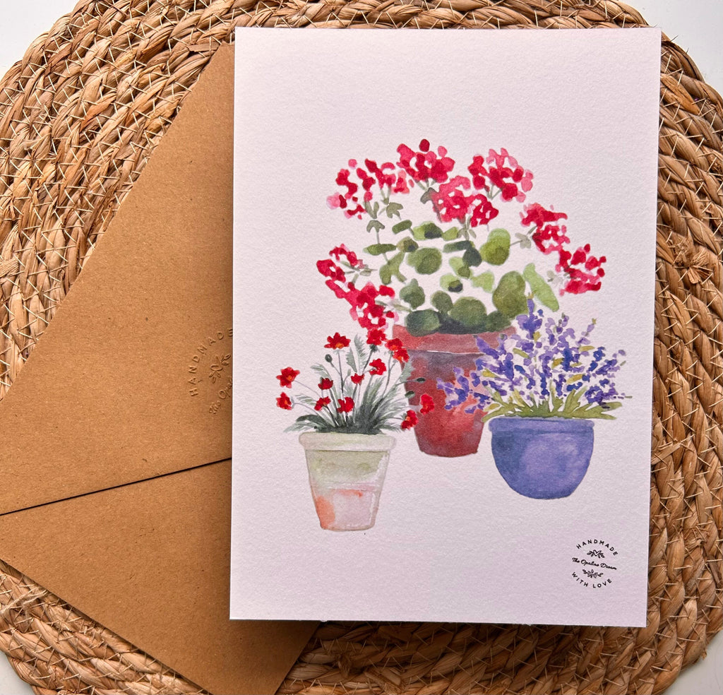 Carte Aquarelle Toutes Occasions + Enveloppe Kraft | Reproduction d'Originale A5