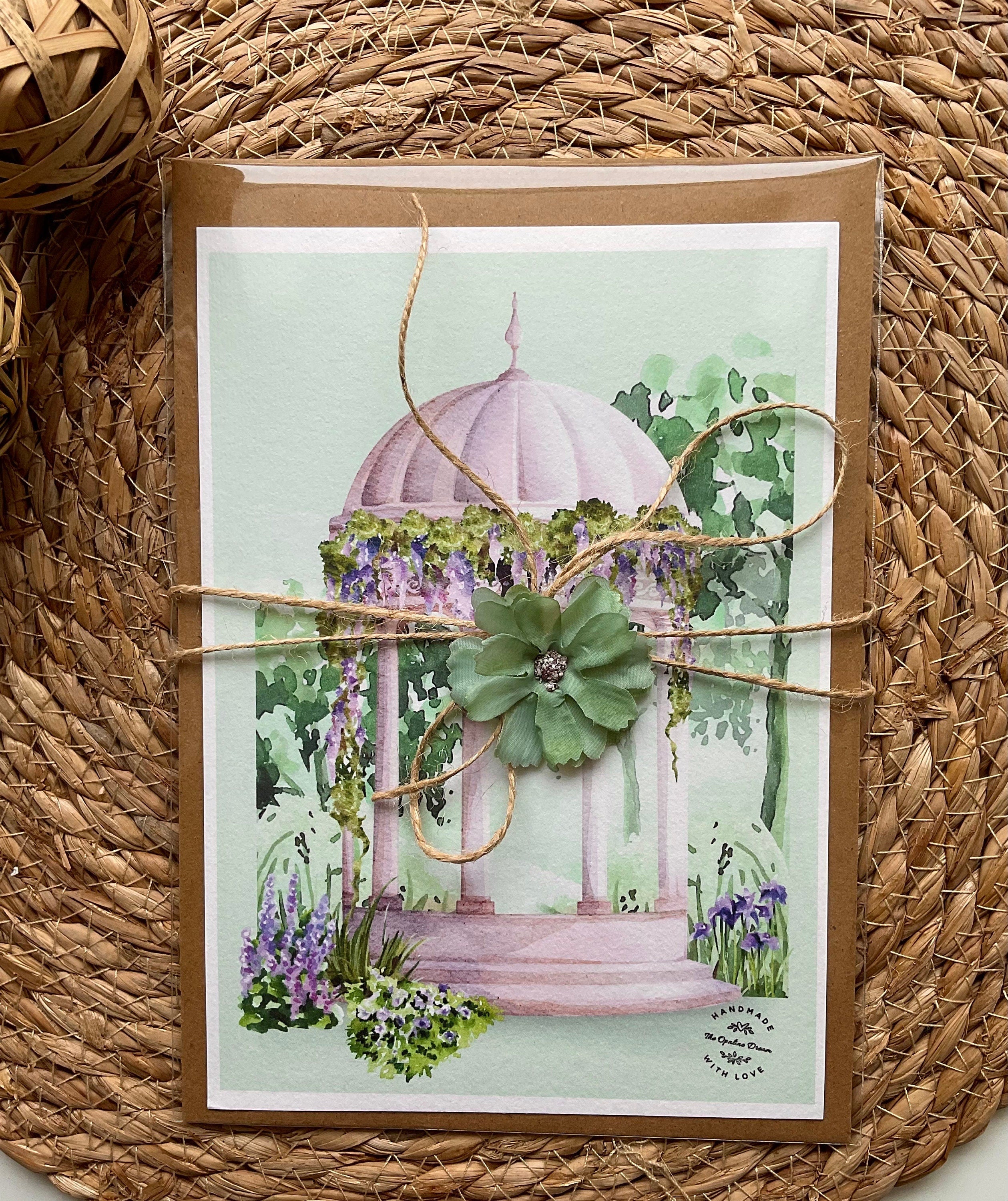 Carte Aquarelle Originale | Illustration Artisanale A5 + Enveloppe