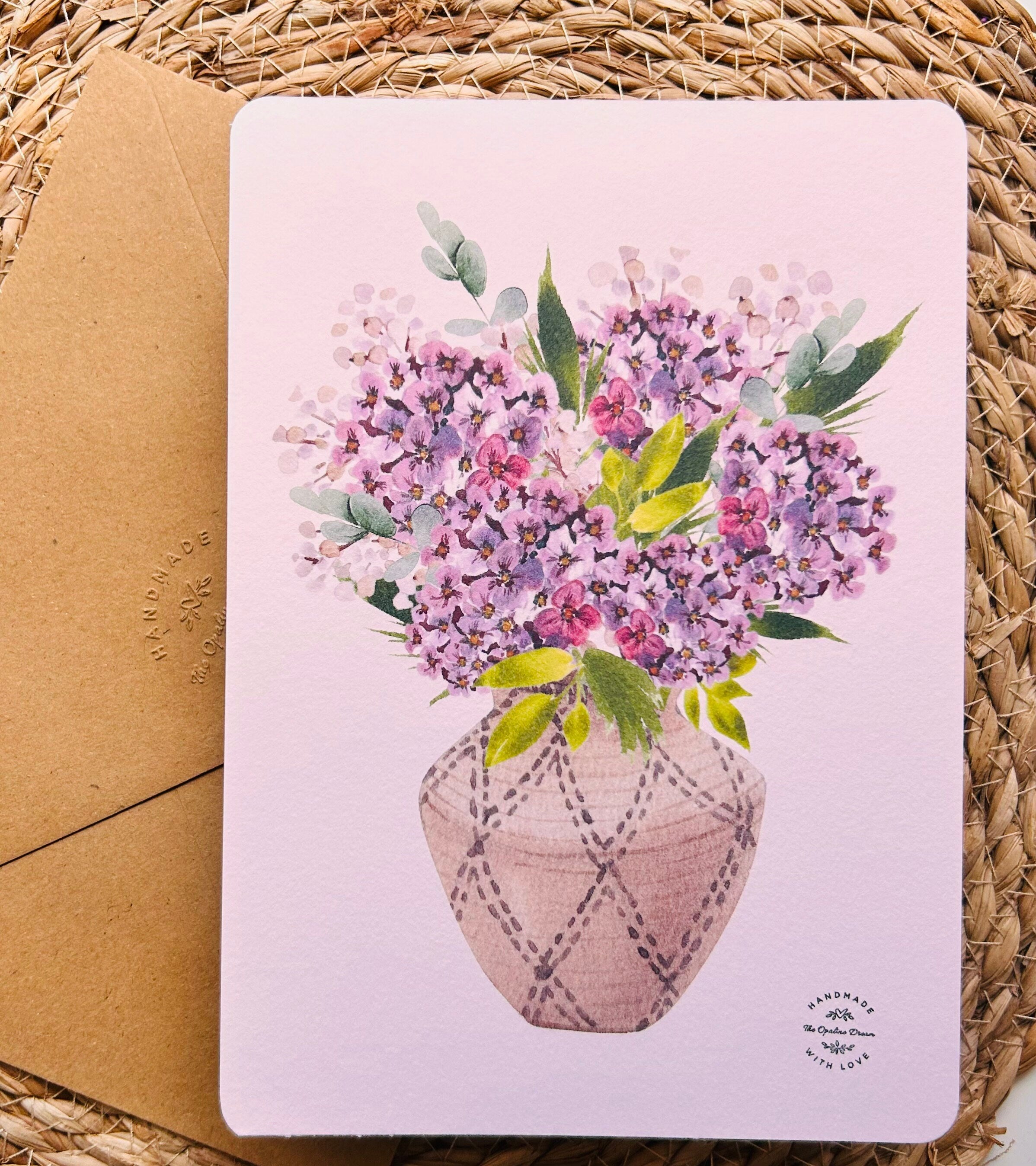 Carte Aquarelle Originale Toutes Occasions | Reproduction Artisanale Française + Enveloppe