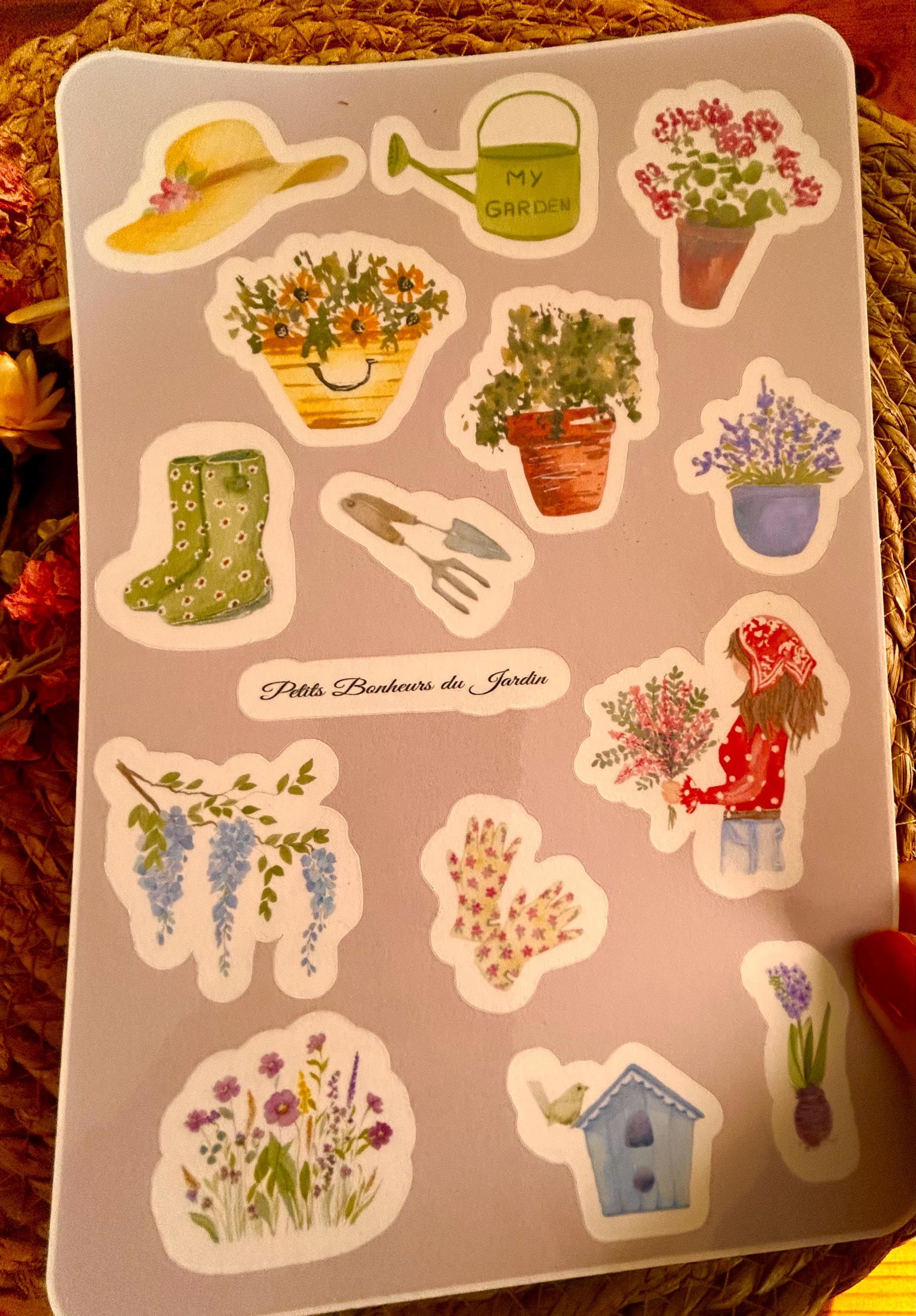 Planche Stickers Aquarelle Jardin Printanier A5 | Édition Limitée