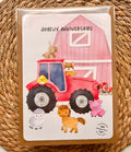 Carte Anniversaire Animaux de la Ferme | Aquarelle Enfant + Enveloppe