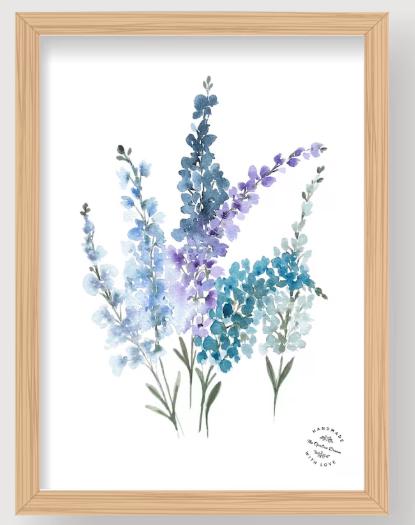 Aquarelle Surprise Personnalisée A4 | Illustration Unique sur Papier 100% Coton