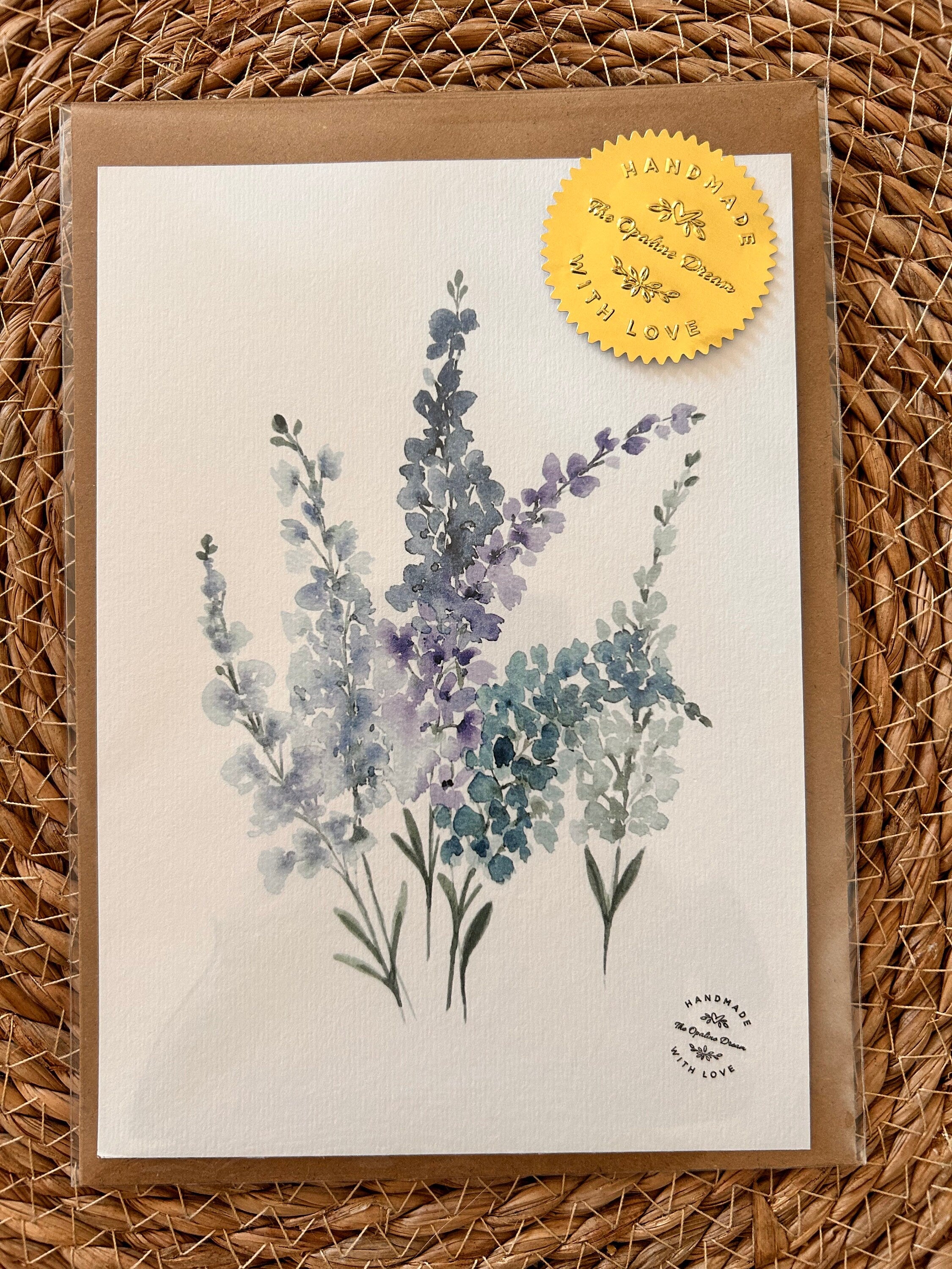 Carte Aquarelle Toutes Occasions | Illustration Originale A5 + Enveloppe Kraft