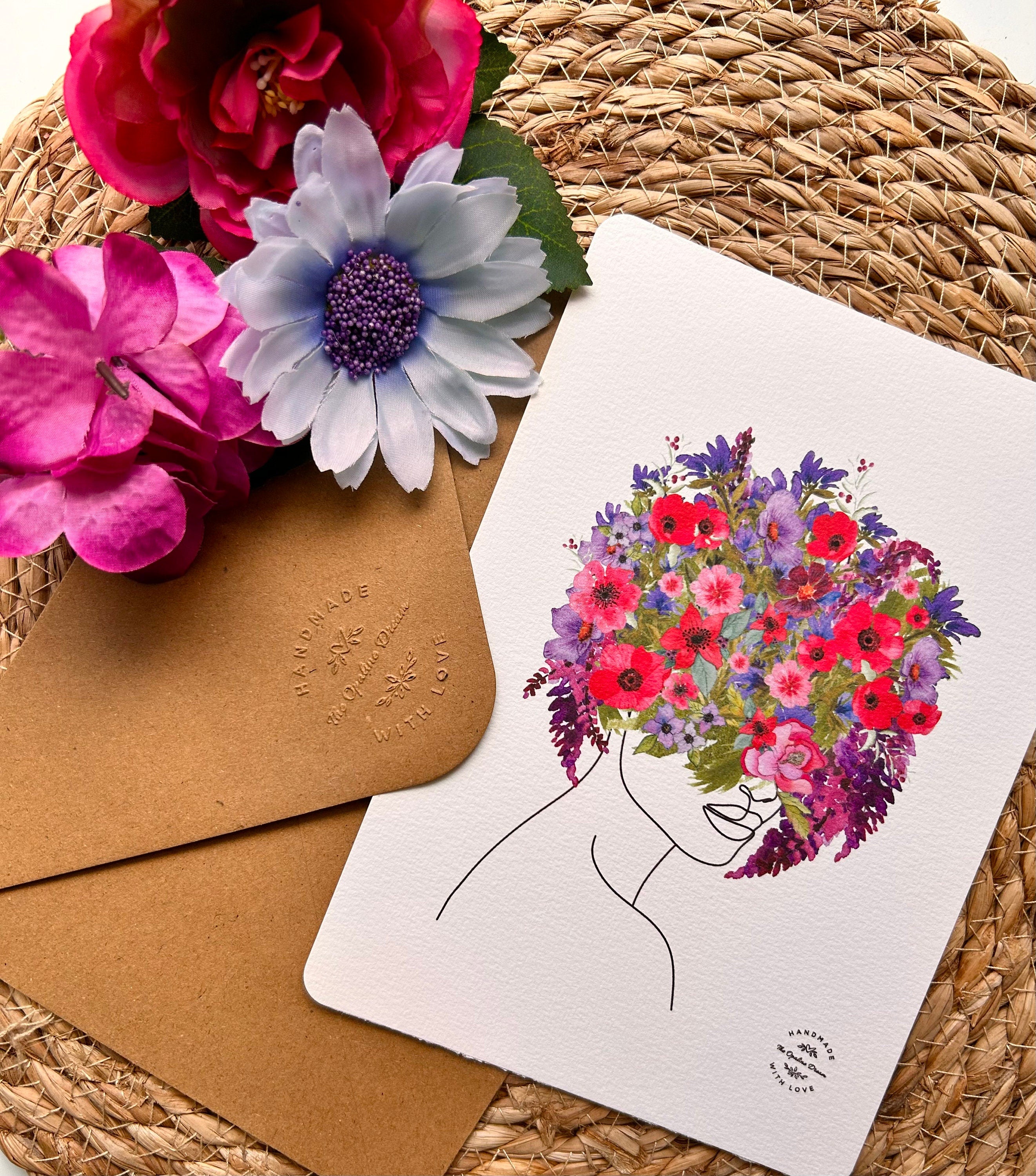 Carte Aquarelle Toutes Occasions | Illustration Originale A5 + Enveloppe