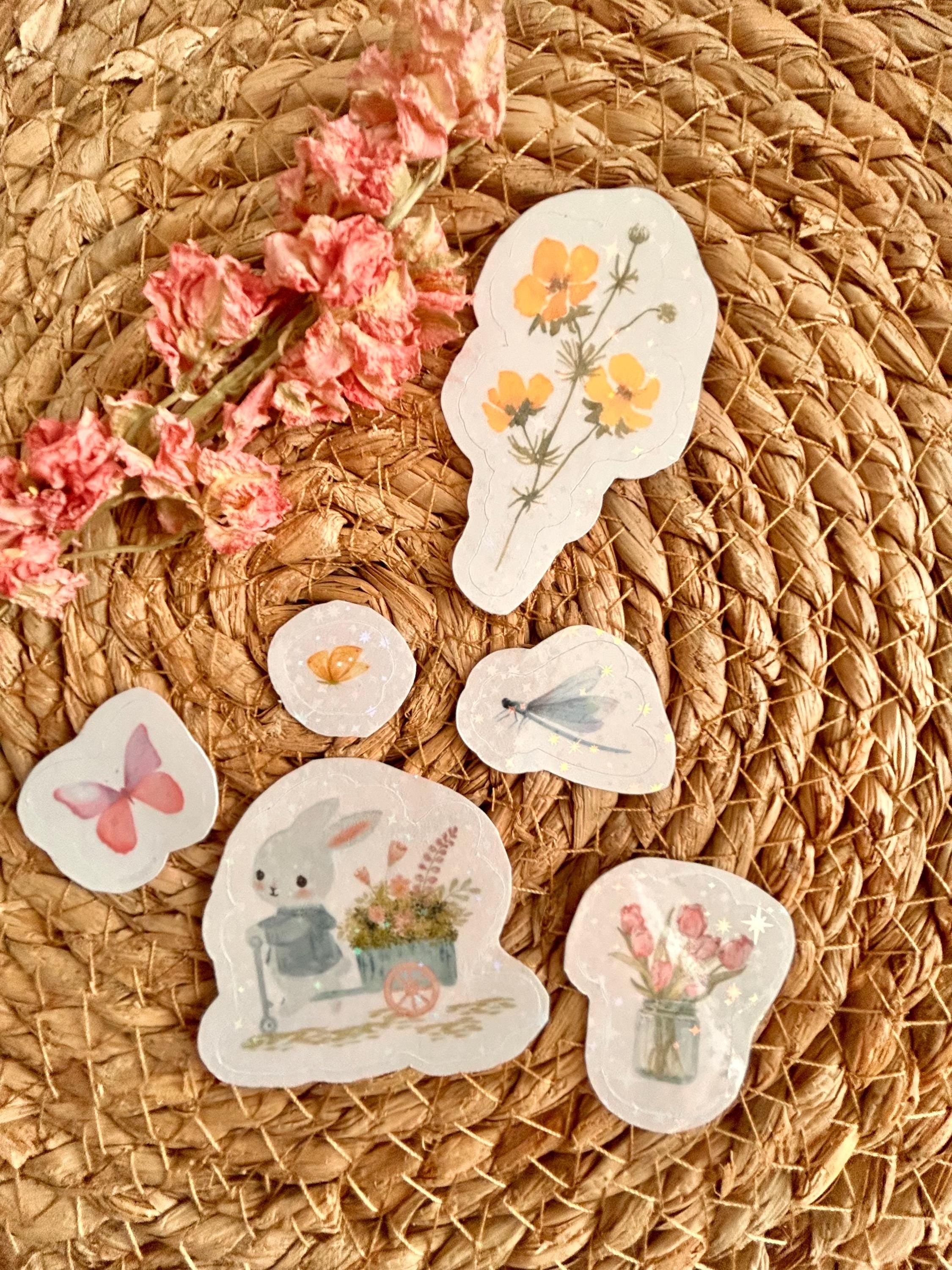 Planche Stickers Aquarelle Pâques Printanière A5 | Édition Limitée