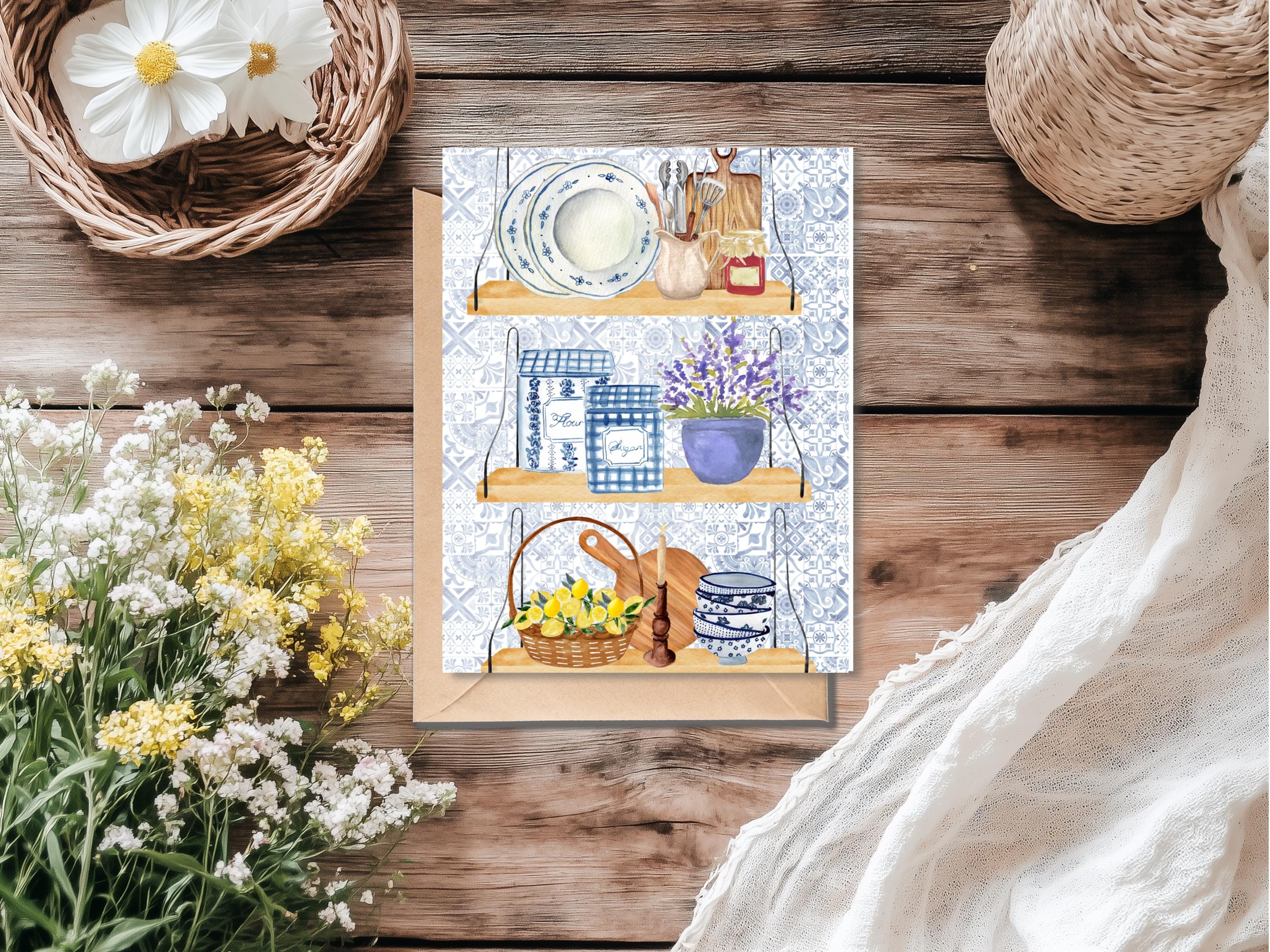 Impression Aquarelle "Les Trésors de ma Cuisine" A4 | Illustration Bucolique